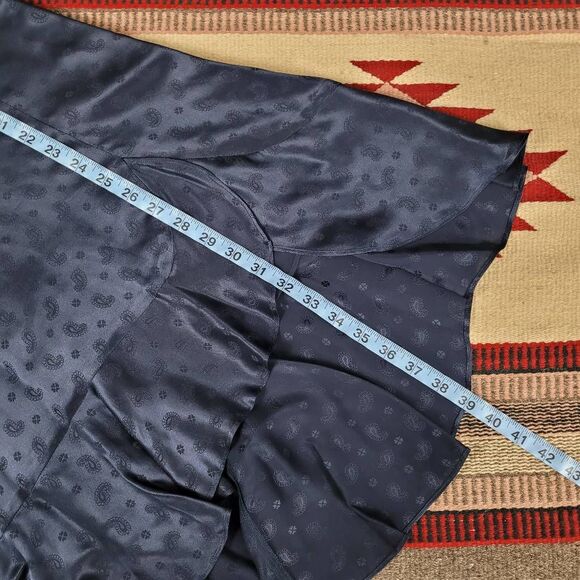 The Kooples Paisley Jacquard Frilly Ruffle Hem Mini Dress Sz 2 Viscose Silk‎ - Picture 10 of 12